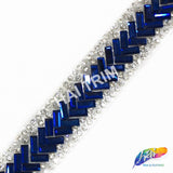 1/2" Crystal Herringbone Rhinestone Iron on Trim, IRT-067