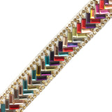 1/2" Crystal Herringbone Rhinestone Iron on Trim, IRT-067