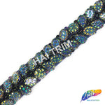 SALE! 2-row Beaded Textured Stone Trim by Yard Piece, ACR-003
