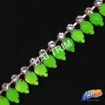 SALE! 1" Colored Teardrop Rhinestone Trim, ACR-012