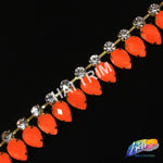 SALE! 1" Colored Teardrop Rhinestone Trim, ACR-012