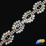 SALE! 1 1/2" Color Acrylic Flower Rhinestone Trim, ACR-014