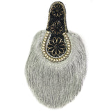 Beaded Rhinestone Epaulet with Tassel Fringe, EP-026 (sold per piece)