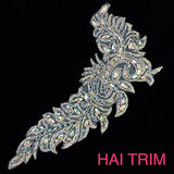 Gel-Back Rhinestone Appliques, Colored Iron-on Crystal Rhinestone Patches, IRA-038