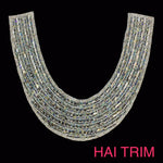 SALE! Rhinestone Collar Iron On Applique, IRA-039