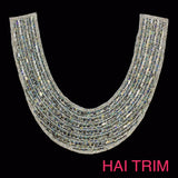 SALE! Rhinestone Collar Iron On Applique, IRA-039