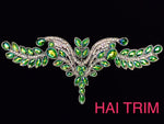 Colored Resin Rhinestone Motif Iron On Applique, IRA-054