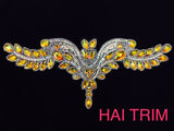 Colored Resin Rhinestone Motif Iron On Applique, IRA-054