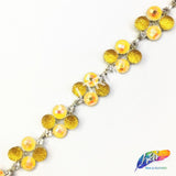 SALE! 3/4" Colored Dotted Acrylic Rhinestone Trim, ACR-024