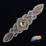 Rhinestone Motif Iron On Applique, IRA-063