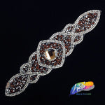 Gel-Back Rhinestone Appliques, Colored Iron-on Crystal Rhinestone Patches, IRA-063