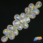 Gel-Back Rhinestone Appliques, Colored Iron-on Crystal Rhinestone Patches, IRA-079