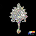 Gel-Back Rhinestone Appliques, Colored Iron-on Crystal Rhinestone Patches, IRA-085
