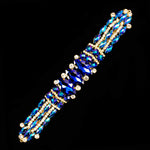 SALE! Fancy Colored Rhinestone Motif Applique on Metal Setting, YH-084