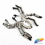 Spider Rhinestone Beaded Applique with Felt Backing, BA-031