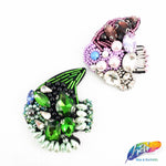 Multicolored Fish Beaded Rhinestone Applique, BA-033