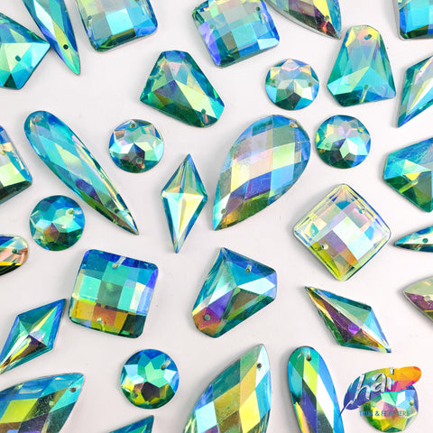 Aqua AB Resin Stones, DDAB05