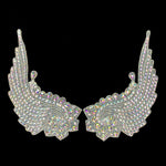 Gel-Back Rhinestone Appliques, Colored Iron-on Crystal Rhinestone Patches by the Pair, IRA-112