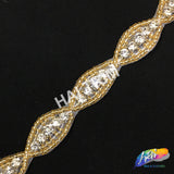 1/2” Marquise Beaded Rhinestone Trim (sold by yard piece), BRT-001