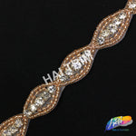 1/2” Marquise Beaded Rhinestone Trim (sold by yard piece), BRT-001