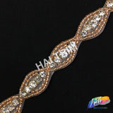 1/2” Marquise Beaded Rhinestone Trim (sold by yard piece), BRT-001