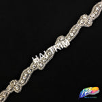 1/2” Beaded Rhinestone Trim (sold by yard piece), BRT-002