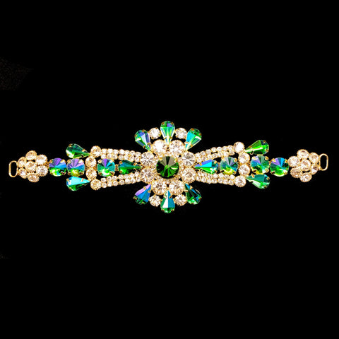 SALE! Fancy Colored Rhinestone Motif Applique, YH-101