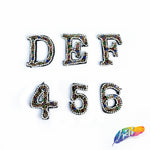 Colored Beaded Rhinestone Letters