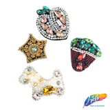 Dog Rhinestone Beaded Appliqué, BA-044