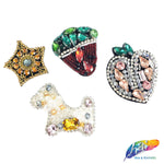 Dog Rhinestone Beaded Appliqué, BA-044