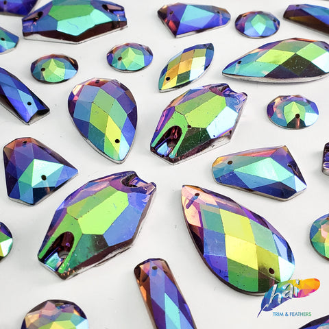 Light Amethyst AB Resin Stones, DDAB06