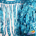 Color AB Sequins Fringe (6" 12" 16"), SEQ-001 AB