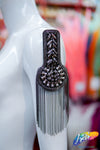 Studded Rhinestone Epaulet with Ball Chain Tassels, EP-028 (sold per piece)