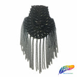 Spike Epaulets with Dangling Chain Tassels, EP-003 (sold per piece)