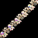 CLOSEOUT! 5 yards of Black Diamond/Crystal AB Fancy Colored Rhinestone Trimming, YH-200