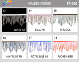 3 3/4" Variegated Beaded Fringe with Bugle & Seed Beads, FR-008