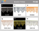 3 3/4" Variegated Beaded Fringe with Bugle & Seed Beads, FR-008