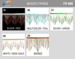 3 3/4" Variegated Beaded Fringe with Bugle & Seed Beads, FR-008