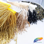 3 3/4" Variegated Beaded Fringe with Bugle & Seed Beads, FR-008