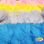 4-6" Bleached Dyed Ostrich Drab Fringe (1 Yard)