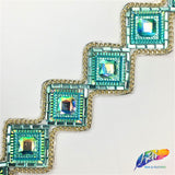 1 7/8" Multicolored Diamond Iron on Trim, IRT-013