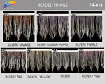5 1/4" Variegated Beaded Fringe with Bugle and Seed Beads, FR-018