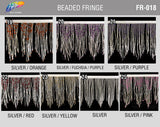 5 1/4" Variegated Beaded Fringe with Bugle and Seed Beads, FR-018