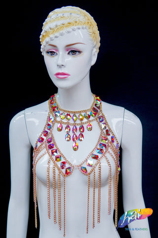 Chained Stone Body Chain, XY3180