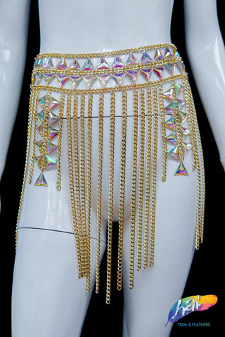 Chained Stone Body Chain Belt, XY4200