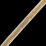 3/8" 2-Row Rhinestone Chain Iron on Trim, IRT-115