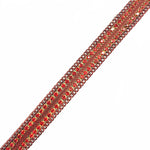 3/8" 2-Row Rhinestone Chain Iron on Trim, IRT-115