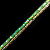 1/2" Neon AB Stone Rhinestone Iron on Trim, IRT-118