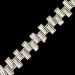 1” Ladder Style Rectangle Rhinestone Iron on Trim, IRT-120