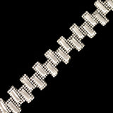 1” Ladder Style Rectangle Rhinestone Iron on Trim, IRT-120